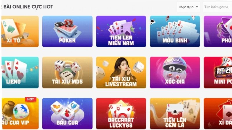 Kho game đa dạng có tại nhà cái đổi thưởng